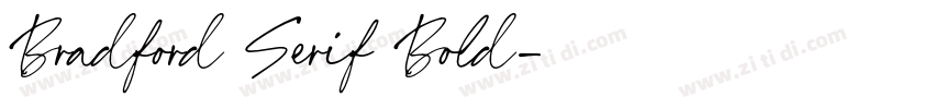 Bradford Serif Bold字体转换